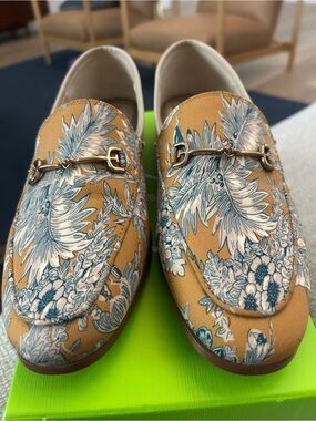 Sam Edelman mustard Floral Horsebit Slip-On Loafers